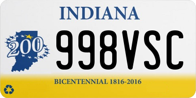 IN license plate 998VSC