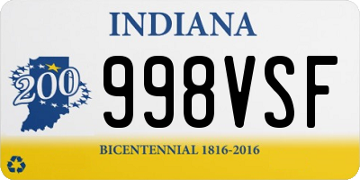 IN license plate 998VSF