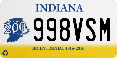 IN license plate 998VSM