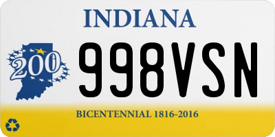 IN license plate 998VSN