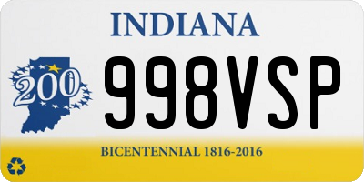IN license plate 998VSP