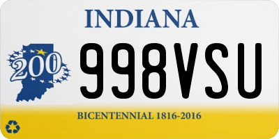 IN license plate 998VSU