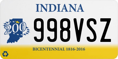 IN license plate 998VSZ