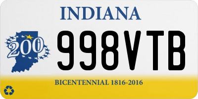 IN license plate 998VTB