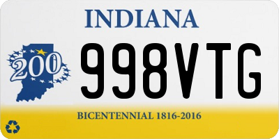 IN license plate 998VTG