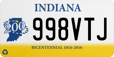 IN license plate 998VTJ