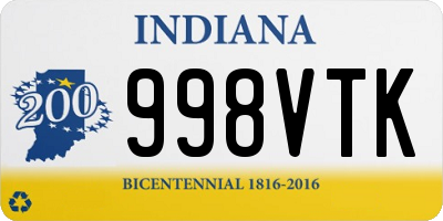 IN license plate 998VTK