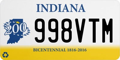 IN license plate 998VTM