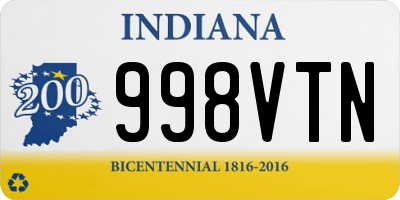 IN license plate 998VTN