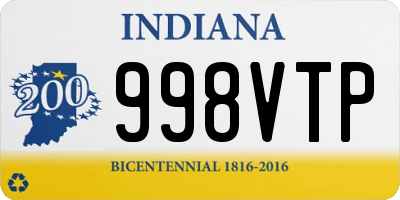 IN license plate 998VTP