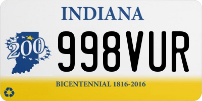 IN license plate 998VUR