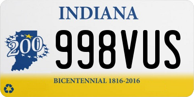 IN license plate 998VUS