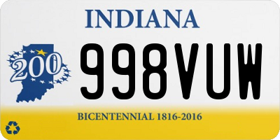 IN license plate 998VUW