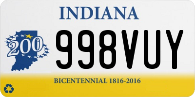 IN license plate 998VUY