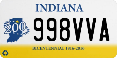 IN license plate 998VVA