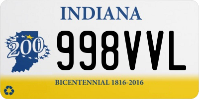 IN license plate 998VVL