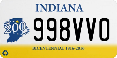 IN license plate 998VVO