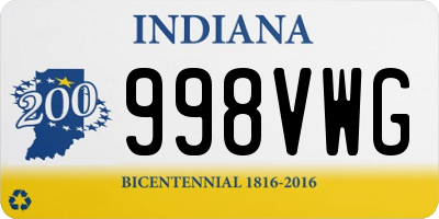 IN license plate 998VWG