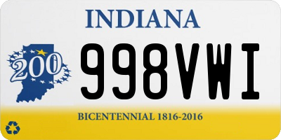 IN license plate 998VWI