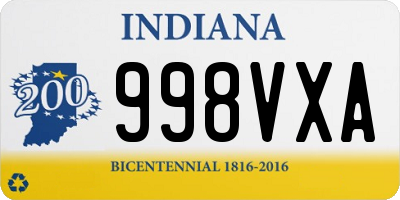 IN license plate 998VXA