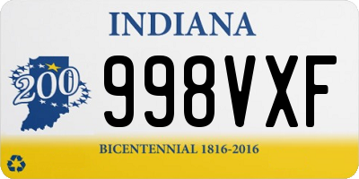 IN license plate 998VXF