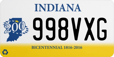 IN license plate 998VXG