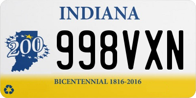 IN license plate 998VXN