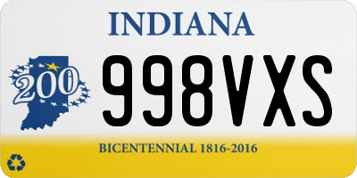 IN license plate 998VXS