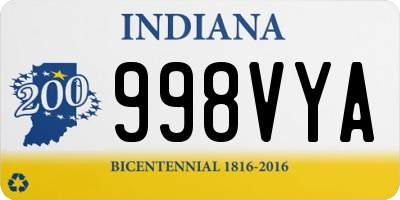 IN license plate 998VYA