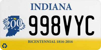 IN license plate 998VYC