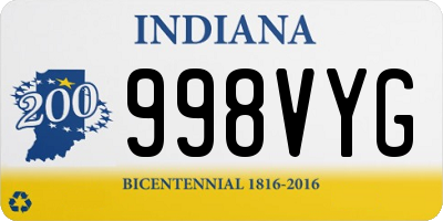 IN license plate 998VYG