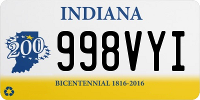 IN license plate 998VYI