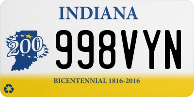 IN license plate 998VYN