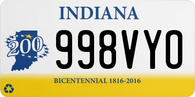 IN license plate 998VYO