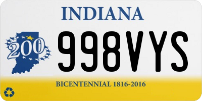 IN license plate 998VYS