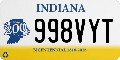 IN license plate 998VYT