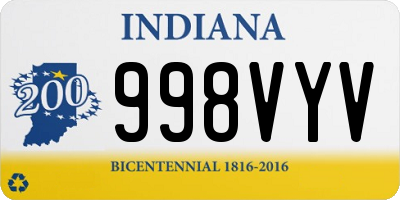 IN license plate 998VYV