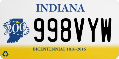 IN license plate 998VYW