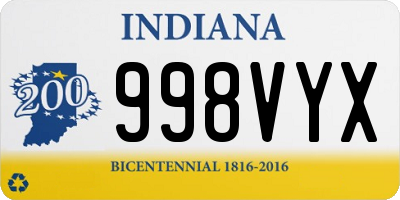 IN license plate 998VYX