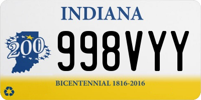 IN license plate 998VYY