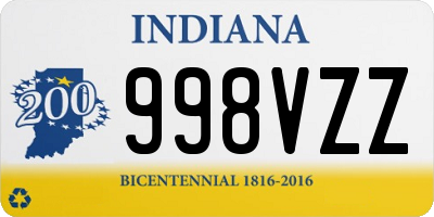 IN license plate 998VZZ