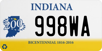 IN license plate 998WA