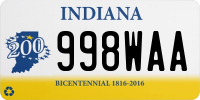 IN license plate 998WAA