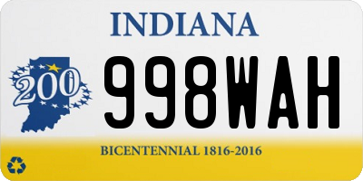 IN license plate 998WAH