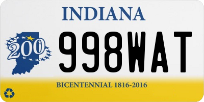 IN license plate 998WAT