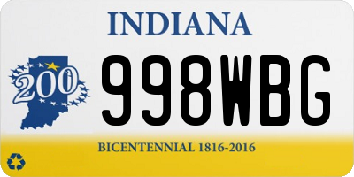 IN license plate 998WBG
