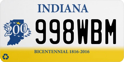 IN license plate 998WBM