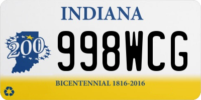 IN license plate 998WCG