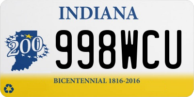 IN license plate 998WCU