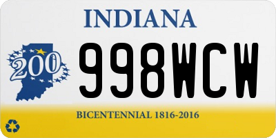 IN license plate 998WCW